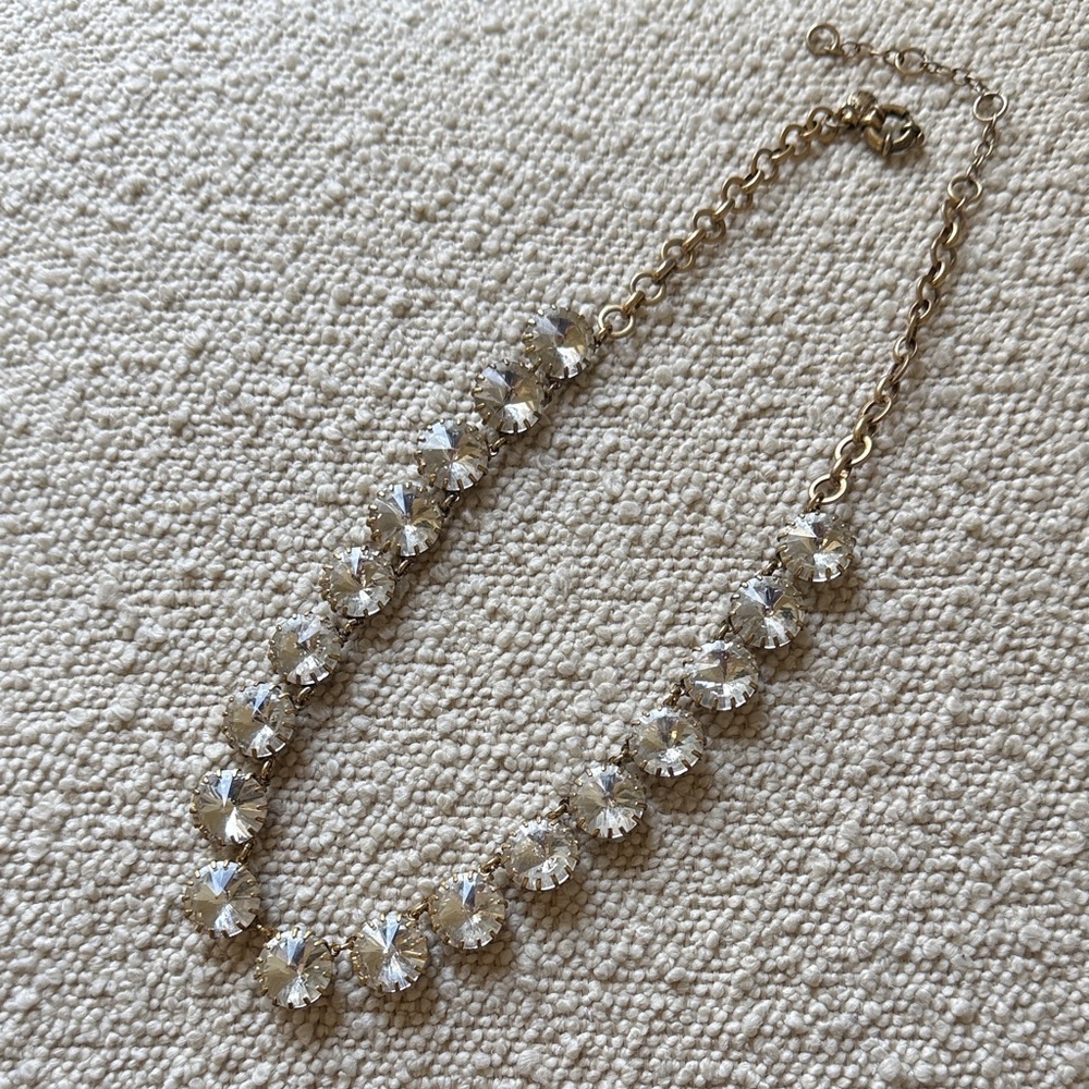 {J. Crew} Large Clear Rhinestone Choker Necklace